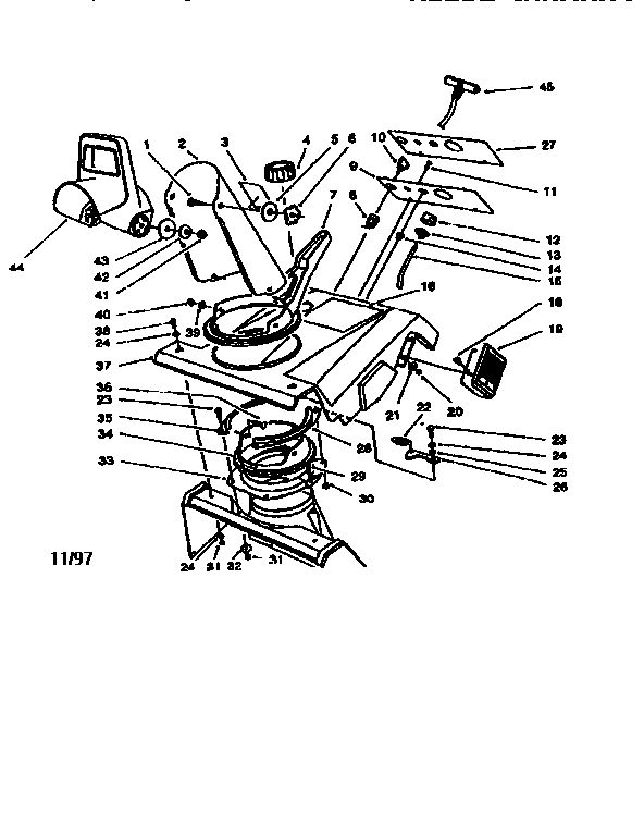Upper Shroud Assembly Diagram and Parts List for 320 28220-7900001 & UP Lawn Boy Snow Blower
